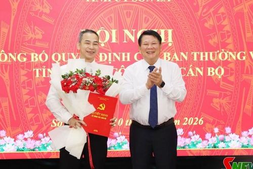Hội nghị công bố Quyết định của Ban Thường vụ Tỉnh ủy về công tác cán bộ