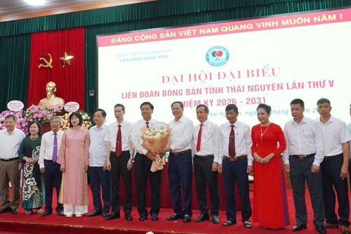 Liên đoàn Bóng bàn tỉnh Thái Nguyên tổ chức thành công Đại hội lần thứ V