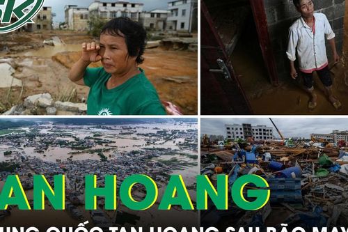 Khung cảnh tan hoang ở Trung Quốc sau khi bão Maysak càn quét