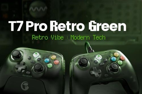 GameSir T7 Pro Retro Green: Tay cầm Xbox phong cách hoài cổ sở hữu công nghệ cần điều khiển TMR