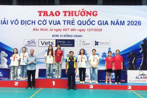 Vận động viên Lạng Sơn giành 2 huy chương tại Giải vô địch cờ vua trẻ quốc gia năm 2026