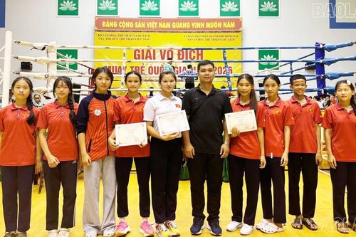 Đội tuyển Lào Cai giành 1 huy chương Vàng, 4 huy chương Đồng tại Giải vô địch Muay trẻ quốc gia