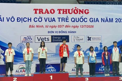 Đoàn cờ vua Lào Cai giành 9 huy chương tại Giải vô địch cờ vua trẻ quốc gia năm 2026