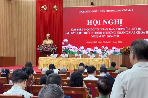 Hội đồng nhân dân phường Hoàng Mai tiếp xúc cử tri sau kỳ họp thứ tư