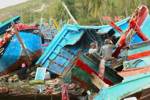 Hoàn lưu bão Ba Vì gây biển động rất mạnh, tàu thuyền cần lưu ý tránh trú an toàn