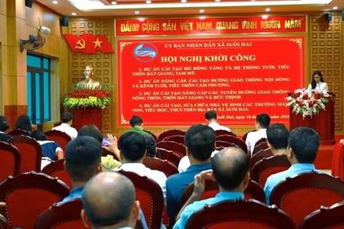 Xã Suối Hai (Hà Nội): Khởi công 4 dự án hạ tầng trọng điểm, tạo động lực phát triển kinh tế - xã hội bền vững