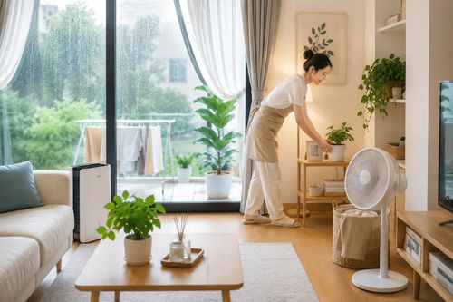 Bí quyết giữ không gian sống khô thoáng trong những ngày mưa