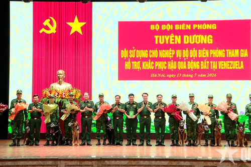 Bộ đội Biên phòng tuyên dương lực lượng tham gia khắc phục hậu quả động đất tại Venezuela
