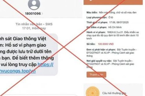 Cảnh giác chiêu trò giả mạo Cổng Dịch vụ công để lừa tra cứu phạt nguội