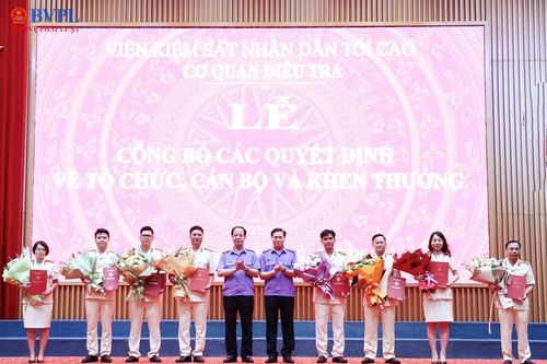 Cơ quan điều tra VKSND tối cao công bố các quyết định về tổ chức, cán bộ và khen thưởng