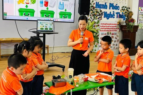 Nhân rộng trường mầm non không rác nhựa