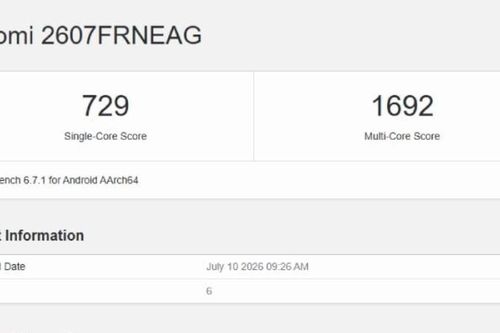 Redmi 17C 5G lộ diện trên Geekbench: Phân tích sức mạnh chip Dimensity 6300
