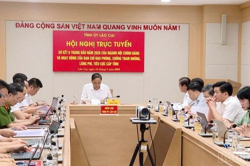 Lào Cai dự hội nghị sơ kết 6 tháng đầu năm của ngành Nội chính Đảng