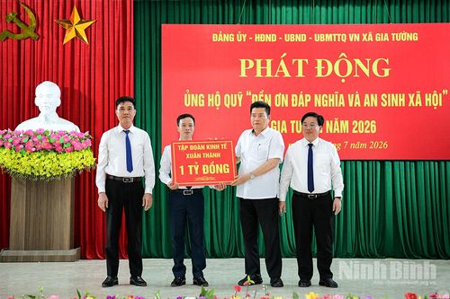 Xã Gia Tường phát động ủng hộ Quỹ 'Đền ơn đáp nghĩa và an sinh xã hội' năm 2026