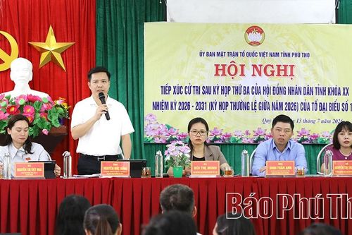 Tổ đại biểu HĐND tỉnh số 14 tiếp xúc cử tri các xã Quy Đức, Đức Nhàn và Tân Pheo