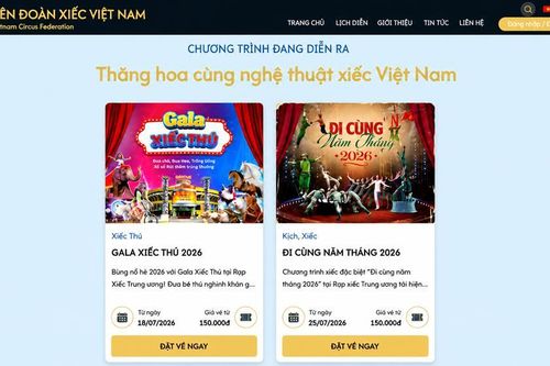 Mua vé xem xiếc trực tuyến, chọn ghế và nhận mã QR ngay trên điện thoại