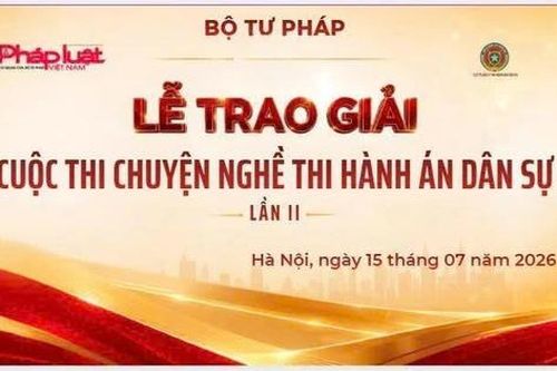 Hôm nay 15/7, trang trọng trao giải Cuộc thi 'Chuyện nghề thi hành dân sự' lần thứ II