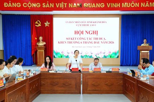 Cụm thi đua số 1 UBND tỉnh Khánh Hòa sơ kết phong trào thi đua 6 tháng đầu năm 2026