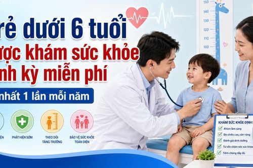 Từ tháng 7/2026, trẻ dưới 6 tuổi được khám sức khỏe định kỳ miễn phí thế nào?