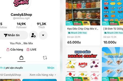 Xử phạt chủ gian hàng Candy&Shop chuyên bán kẹo trên TikTok