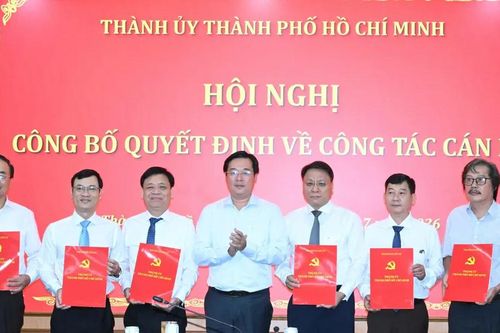 Ban Thường vụ Thành ủy TPHCM công bố quyết định cán bộ tại Ban Nghiên cứu phát triển TPHCM