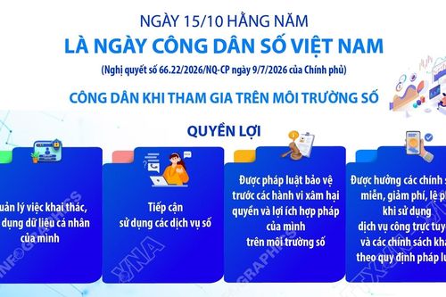 Ngày 15/10 hàng năm là Ngày Công dân số Việt Nam