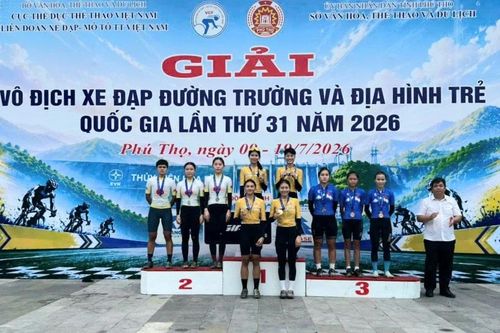 Lào Cai giành 18 huy chương tại Giải Vô địch xe đạp đường trường và địa hình trẻ quốc gia năm 2026