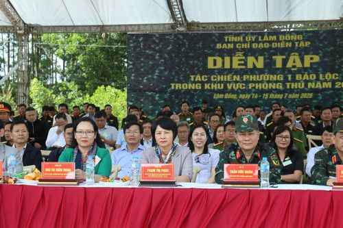 Lâm Đồng hoàn thành diễn tập tác chiến khu vực phòng thủ tại Phường 1 Bảo Lộc