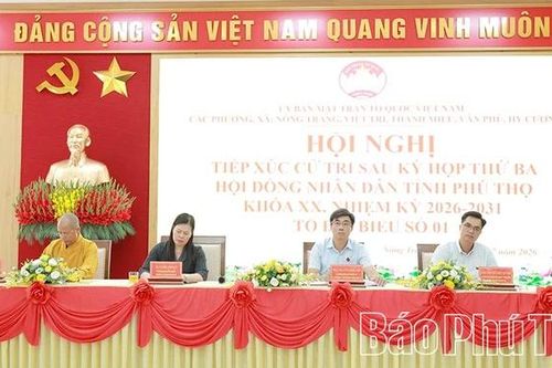 Tổ đại biểu số 1 tiếp xúc cử tri sau Kỳ họp thứ Ba