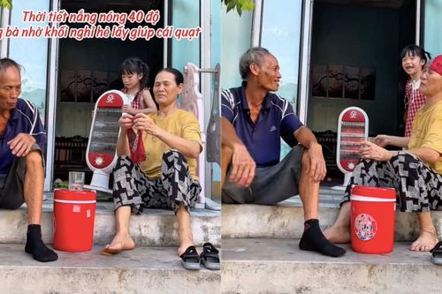 Bé gái hiếu thảo bê nhầm quạt sưởi chăm bà đi làm đồng về khiến dân mạng cười bò