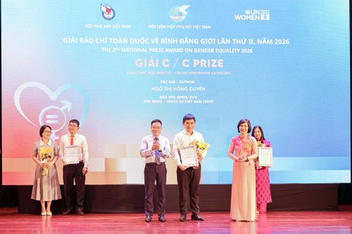 VTC News đoạt giải C Giải Báo chí toàn quốc về Bình đẳng giới năm 2026