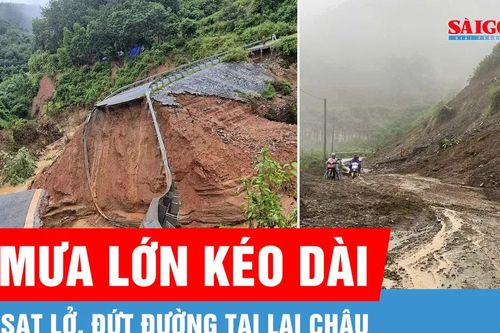 Mưa lớn kéo dài gây sạt lở, đứt đường tại Lai Châu