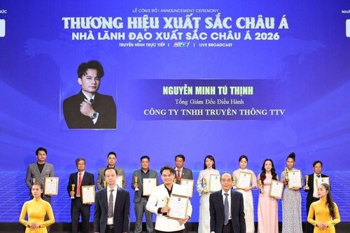 Truyền thông TTV nhận 'cú đúp' giải thưởng tại Asia Excellent Brand 2026