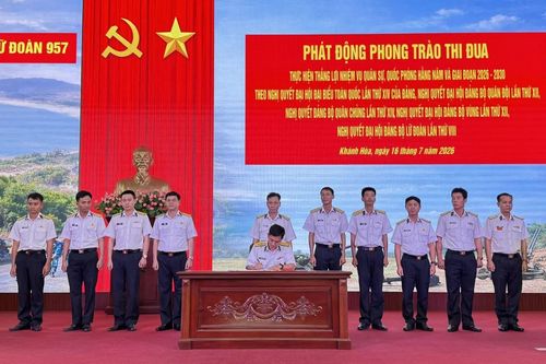 Lữ đoàn 957 phát động phong trào thi đua giai đoạn 2026 - 2030