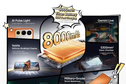realme Narzo 100x 5G ra mắt: Pin khủng 8000mAh và màn hình 144Hz gây sốt phân khúc tầm trung