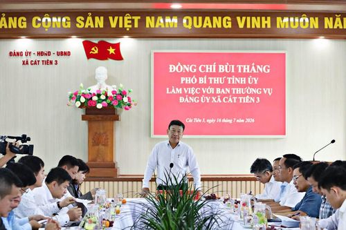 Phó Bí thư Tỉnh ủy Lâm Đồng Bùi Thắng làm việc với xã Cát Tiên 3
