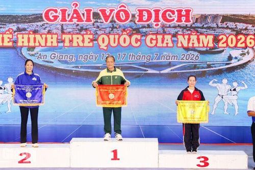 An Giang xếp hạng nhì toàn đoàn Giải vô địch thể hình trẻ quốc gia năm 2026