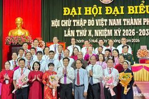 Bầu 33 đồng chí vào Ban Chấp hành Hội Chữ thập đỏ thành phố Huế, nhiệm kỳ 2026 - 2031