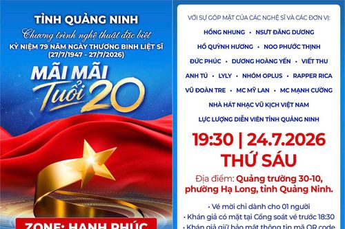 Quảng Ninh phát hành 4 vạn giấy mời dự concert đặc biệt 'Mãi mãi tuổi 20'