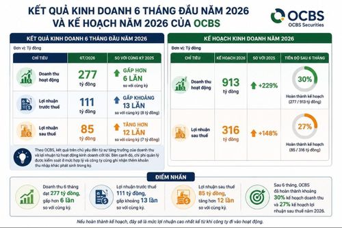 Lãi ròng 6 tháng gấp 12 lần cùng kỳ, OCBS mới đi được 27% kế hoạch lợi nhuận