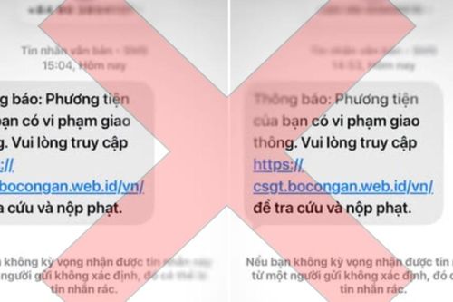Nhận tin nhắn 'phương tiện của bạn có vi phạm giao thông', đừng vội làm điều này