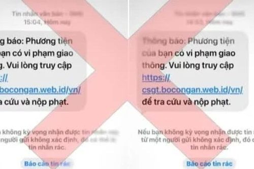 Cục Cảnh sát giao thông cảnh báo không bấm vào tin nhắn phạt nguội kèm đường link lạ