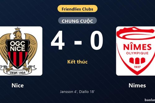 Thống kê trận đấu Nice 4-0 Nimes: Nice thắng đậm thuyết phục