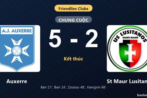 Thống kê trận đấu Auxerre 5-2 St Maur Lusitanos: Auxerre thắng đậm thuyết phục
