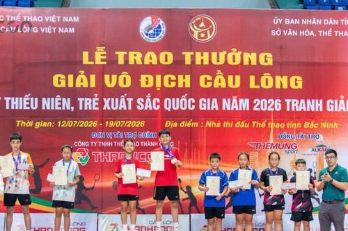 Lâm Đồng giành 1 HCV và 3 HCB tại Giải Vô địch Cầu lông các cây vợt thiếu niên, trẻ xuất sắc quốc gia năm 2026