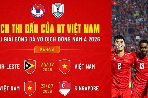 Lịch thi đấu của đội tuyển Việt Nam tại ASEAN Championship 2026