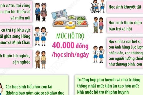 Hà Nội hỗ trợ bữa ăn bán trú cho học sinh tiểu học tối đa 40.000 đồng mỗi ngày