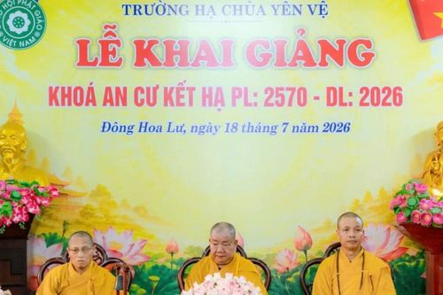 Ninh Bình: Trường hạ chùa Yên Vệ khai giảng khóa An cư kết hạ Phật lịch 2570