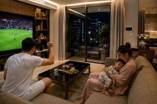 Đêm chung kết thế giới rực rỡ và mùa 'độc canh' lặng lẽ của những người vợ