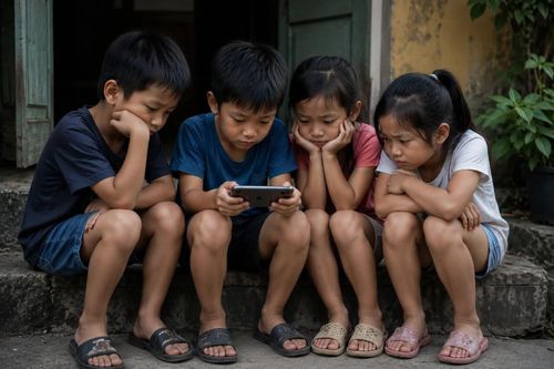 Tuổi thơ sau màn hình điện thoại